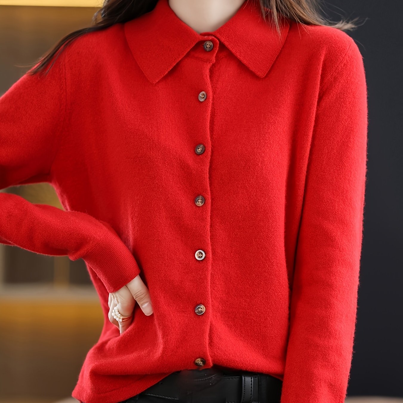 Christine | Gebreide Cardigan Met Knopen