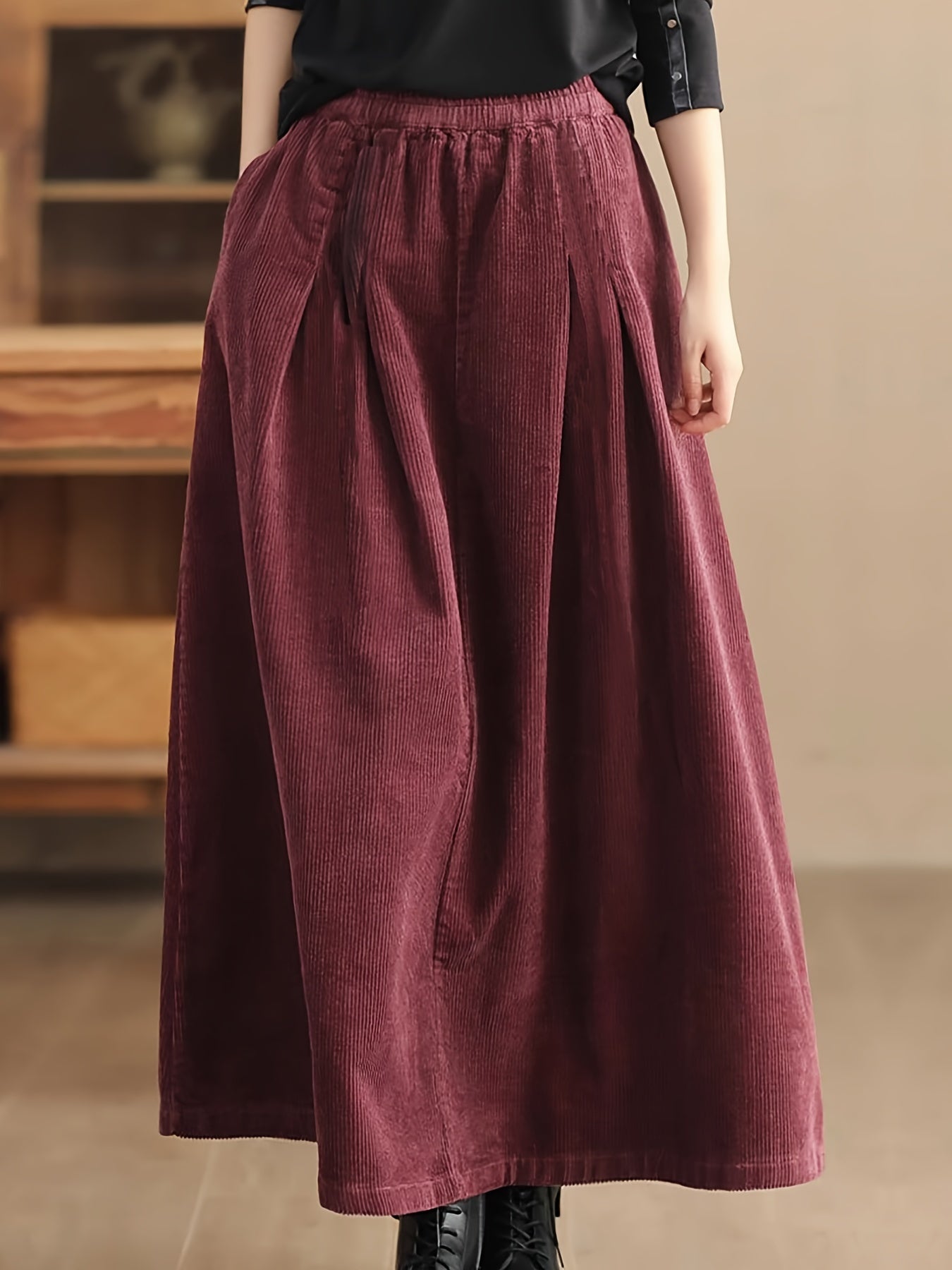 Claudia | Elegante En Comfortabele Lange Polyester Rok