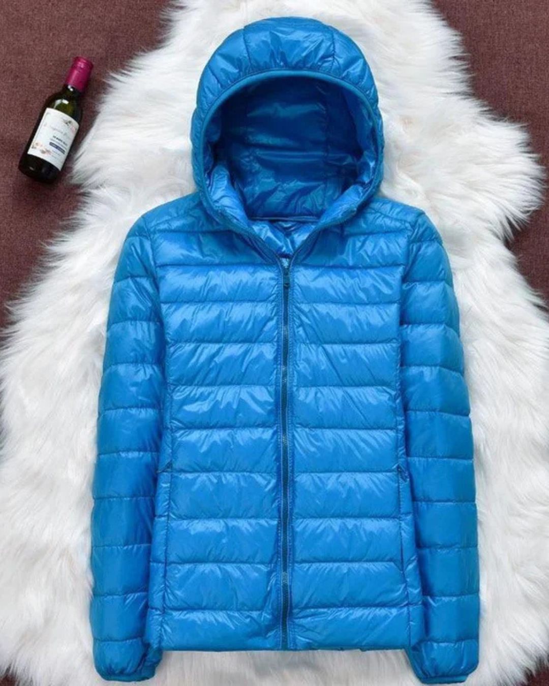 Jacqueline | Licht Gewatteerde Jas met Capuchon