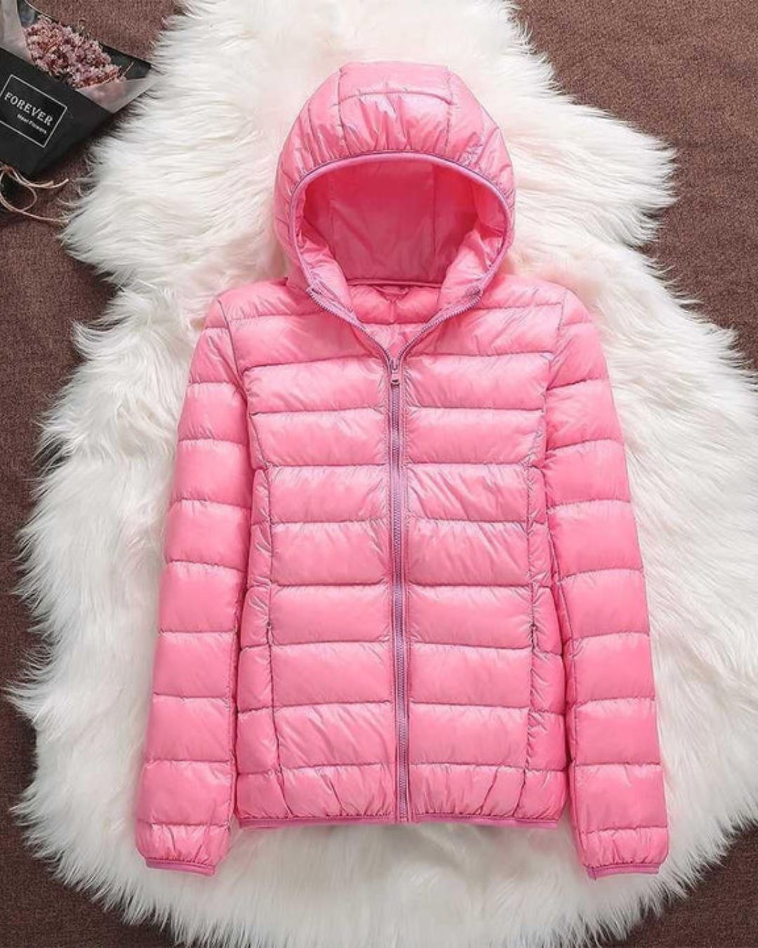 Jacqueline | Licht Gewatteerde Jas met Capuchon