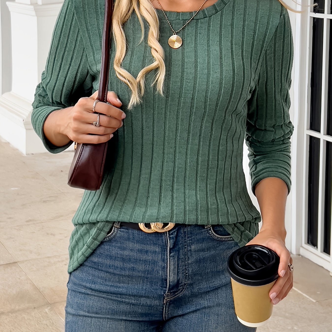 Hannelore | Geribbelde Lange Mouwen Top