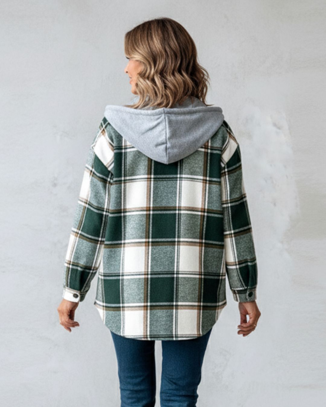 Plaid Hooded Jacket