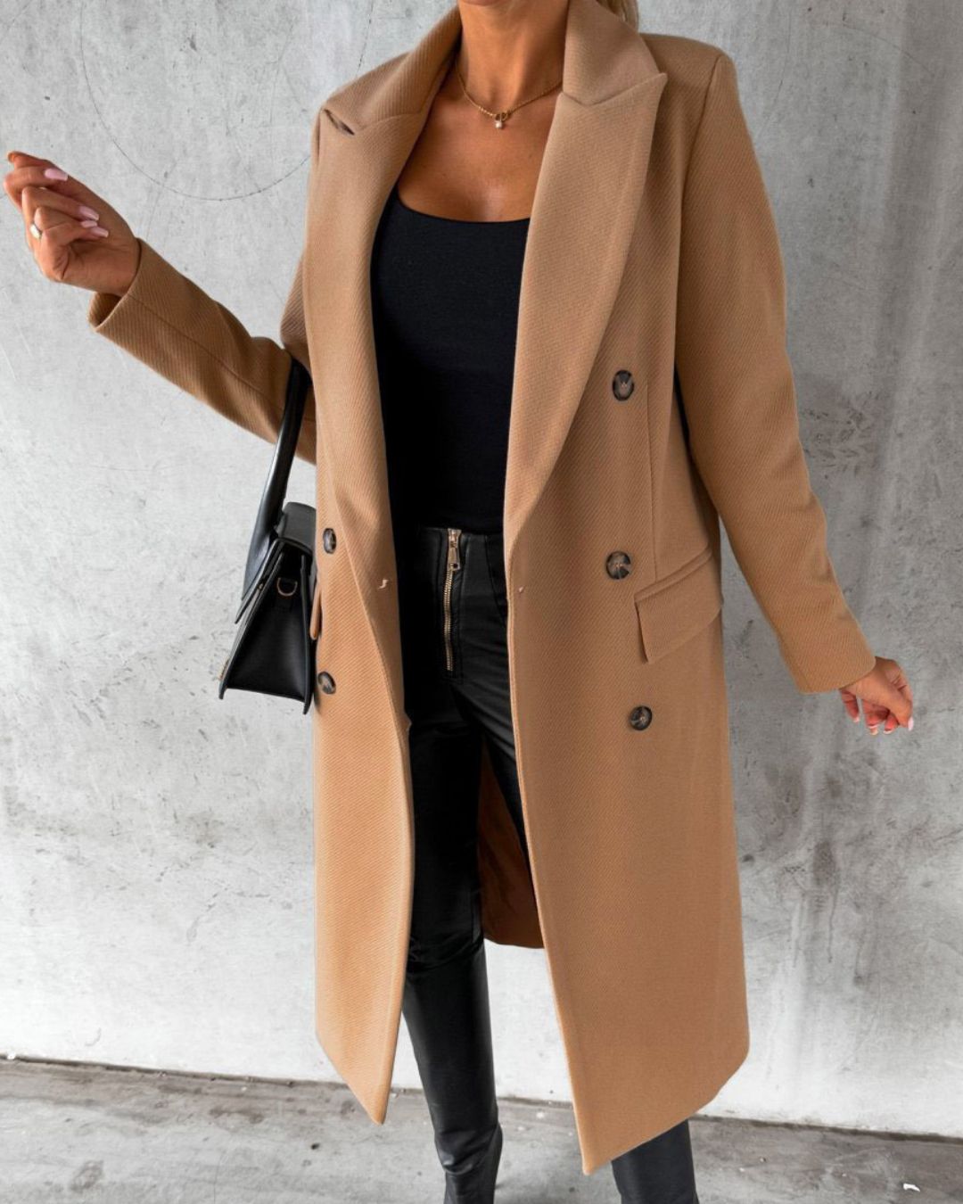 Classic Double-Breasted Coat