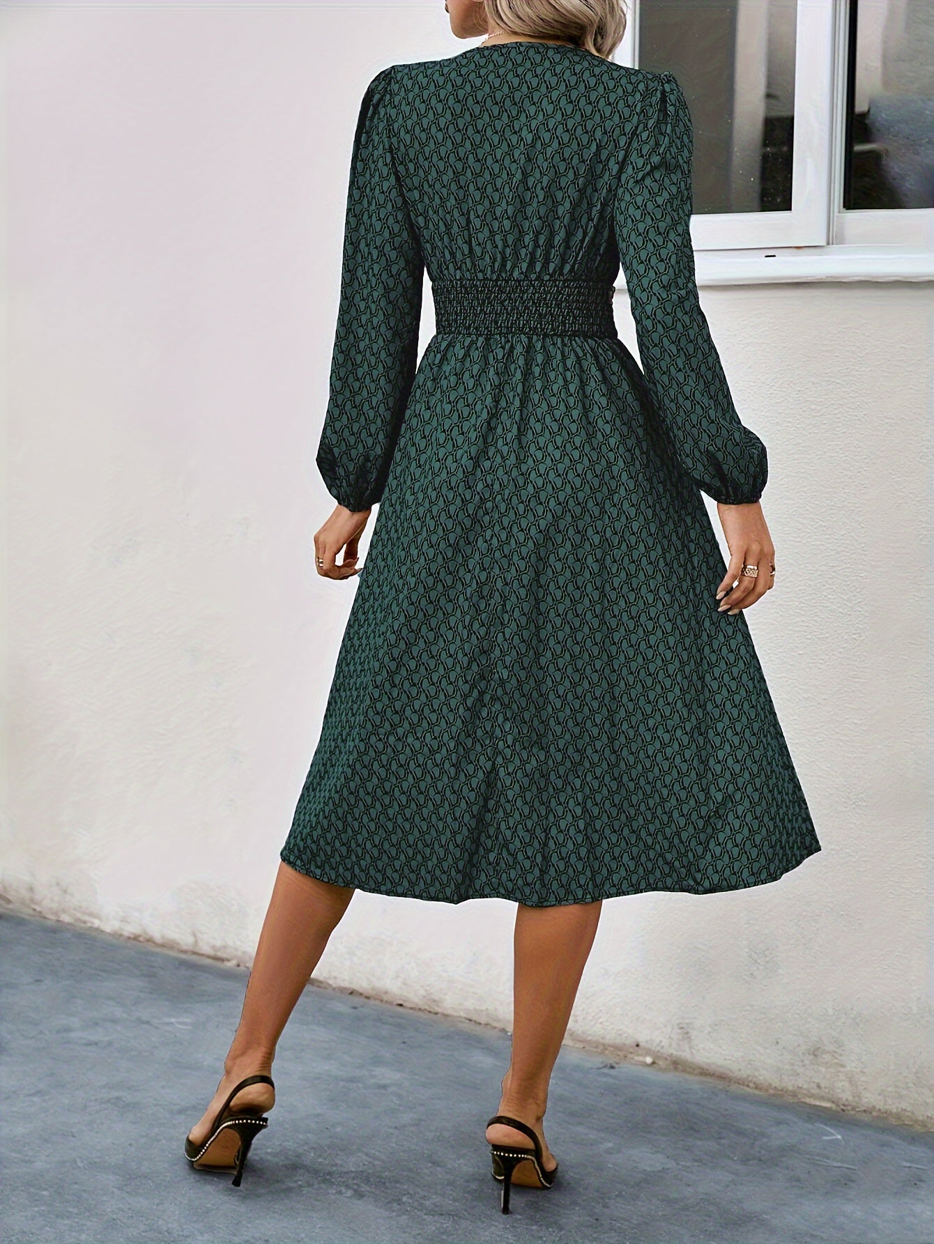 Carla | Midi Jurk Met Allover Print