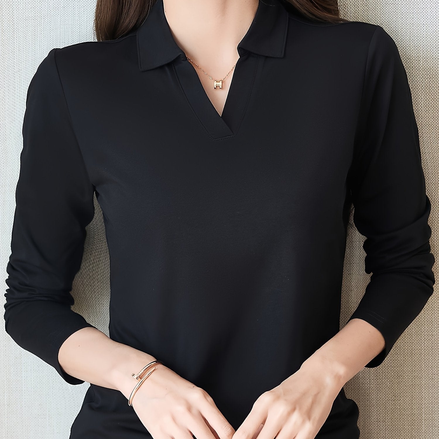 Nadine | Elegante Top Met Lange Mouwen