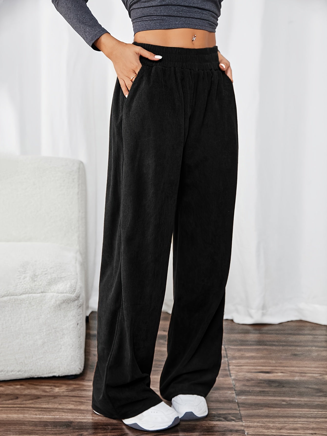 Angelien | Comfortabele Retro Corduroy Sportbroek Set