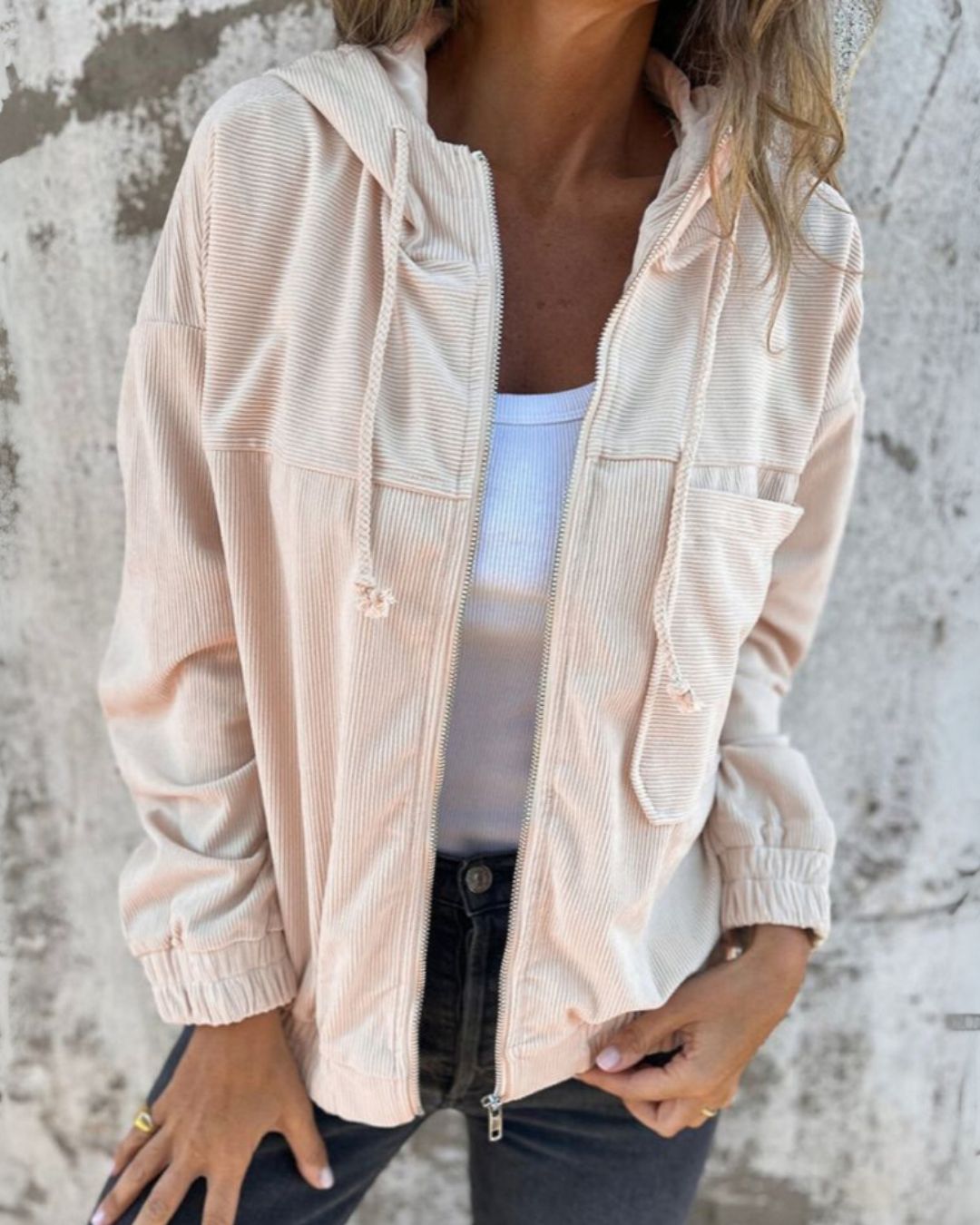 Hilde | Lichte Corduroy Jas