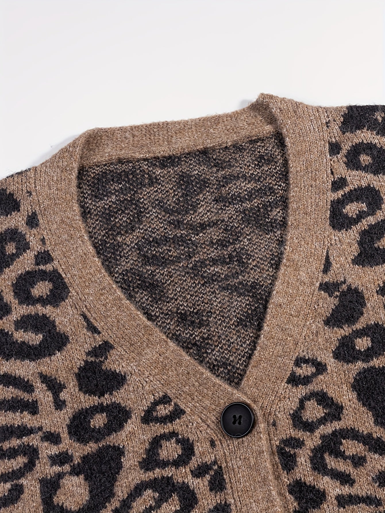 Meike | Vintage Luipaard Print Cardigan Met Contrast Borduurwerk