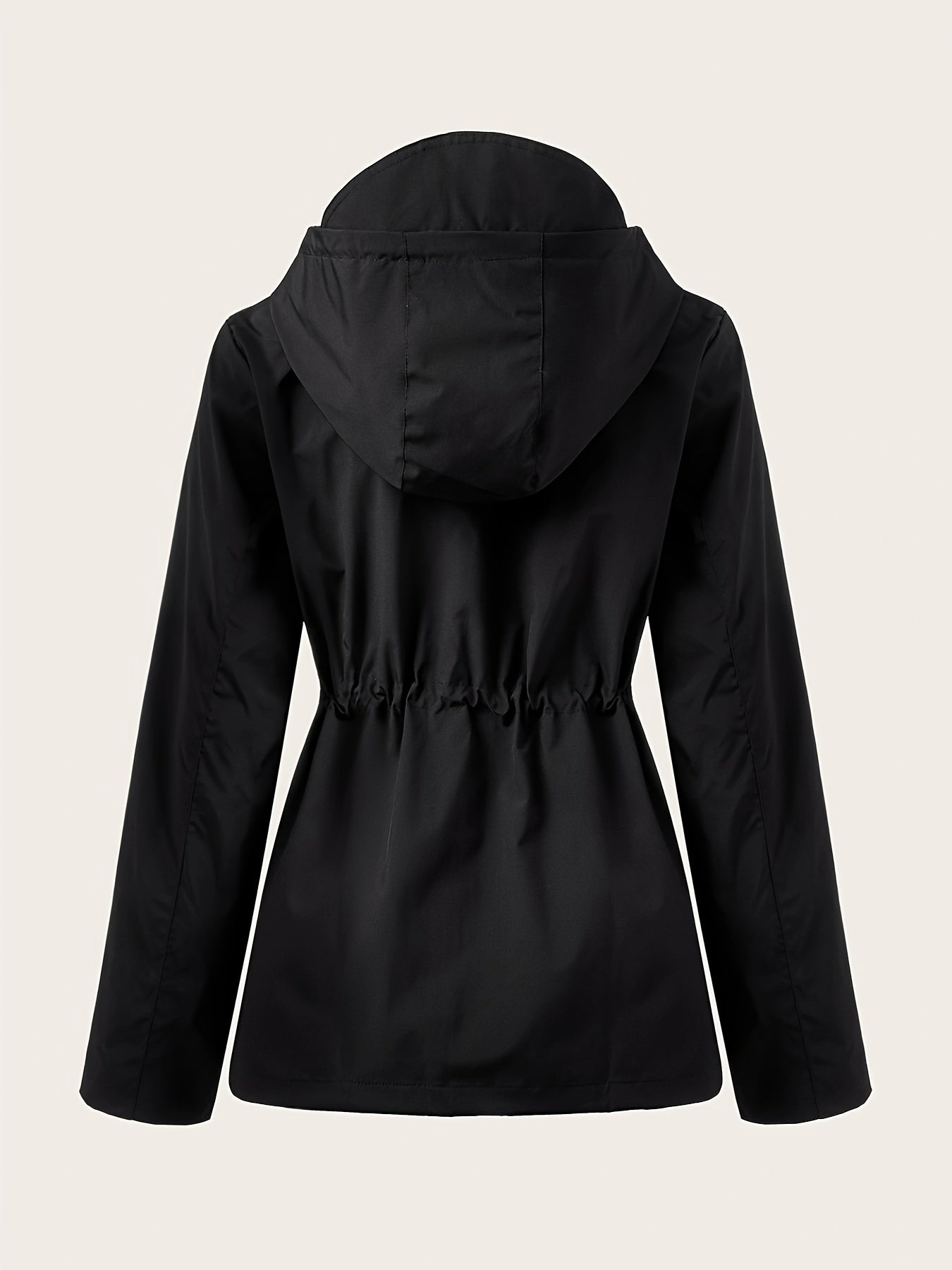 Corine | Trekkoord Rits Hooded Trenchcoat