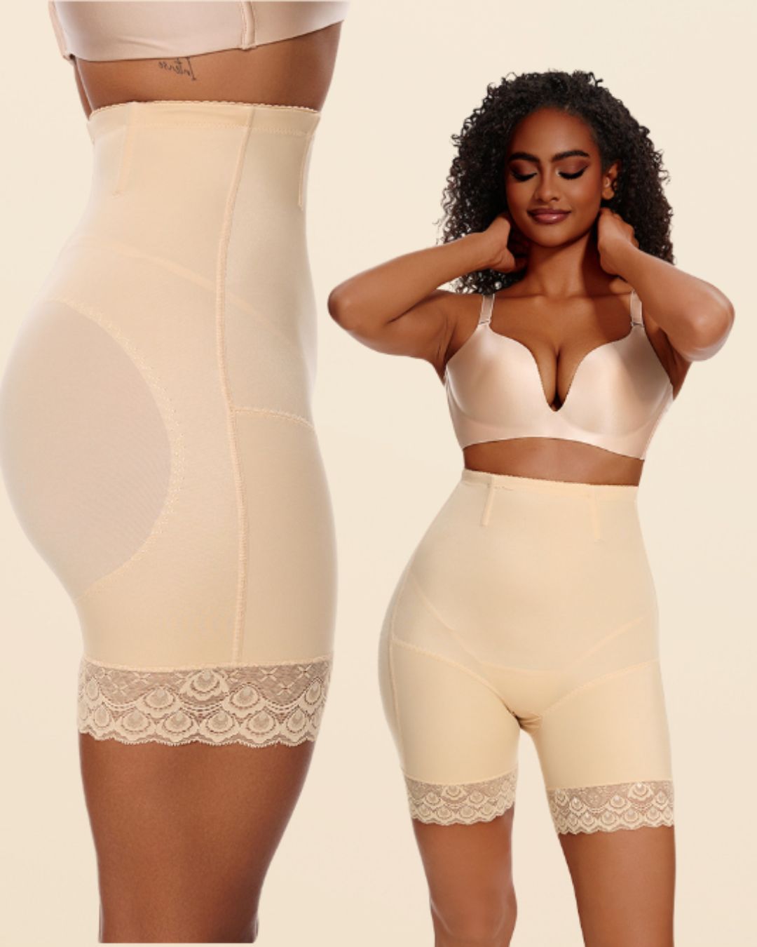 Leontine | Anti-Schuurshort met Kanten Afwerking