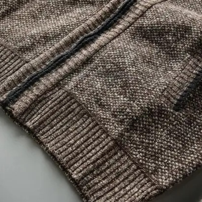 Harrison Plaid-Lined Knit Jacket