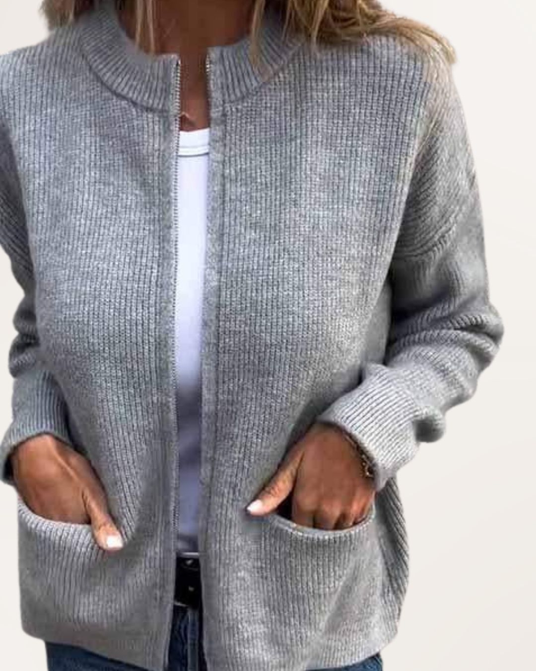 Corrie | Zachte vestjas met rits