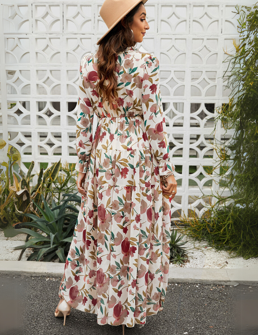 Corrie | Zomerse maxi-jurk met elegante bloemenprint