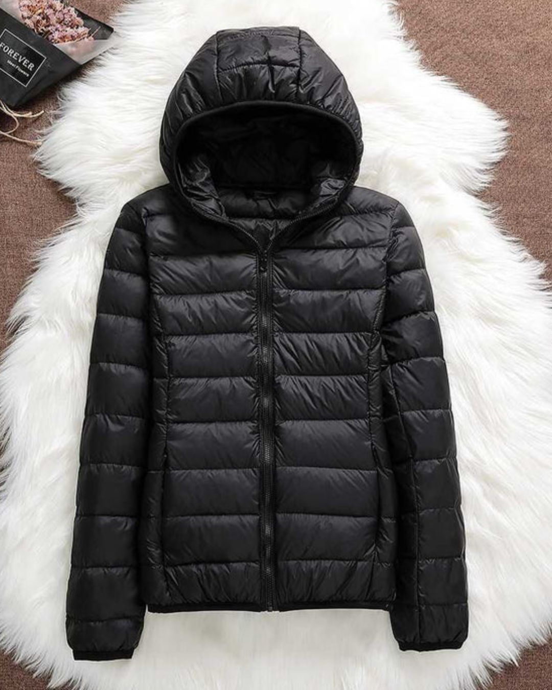 Jacqueline | Licht Gewatteerde Jas met Capuchon