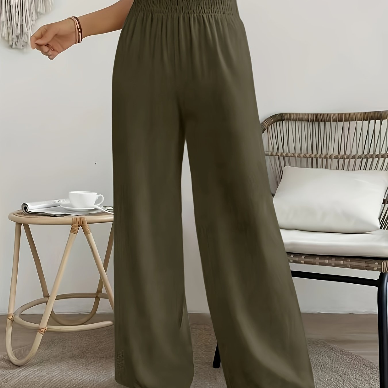 Gerarda | Elegante lange broek met hoge taille