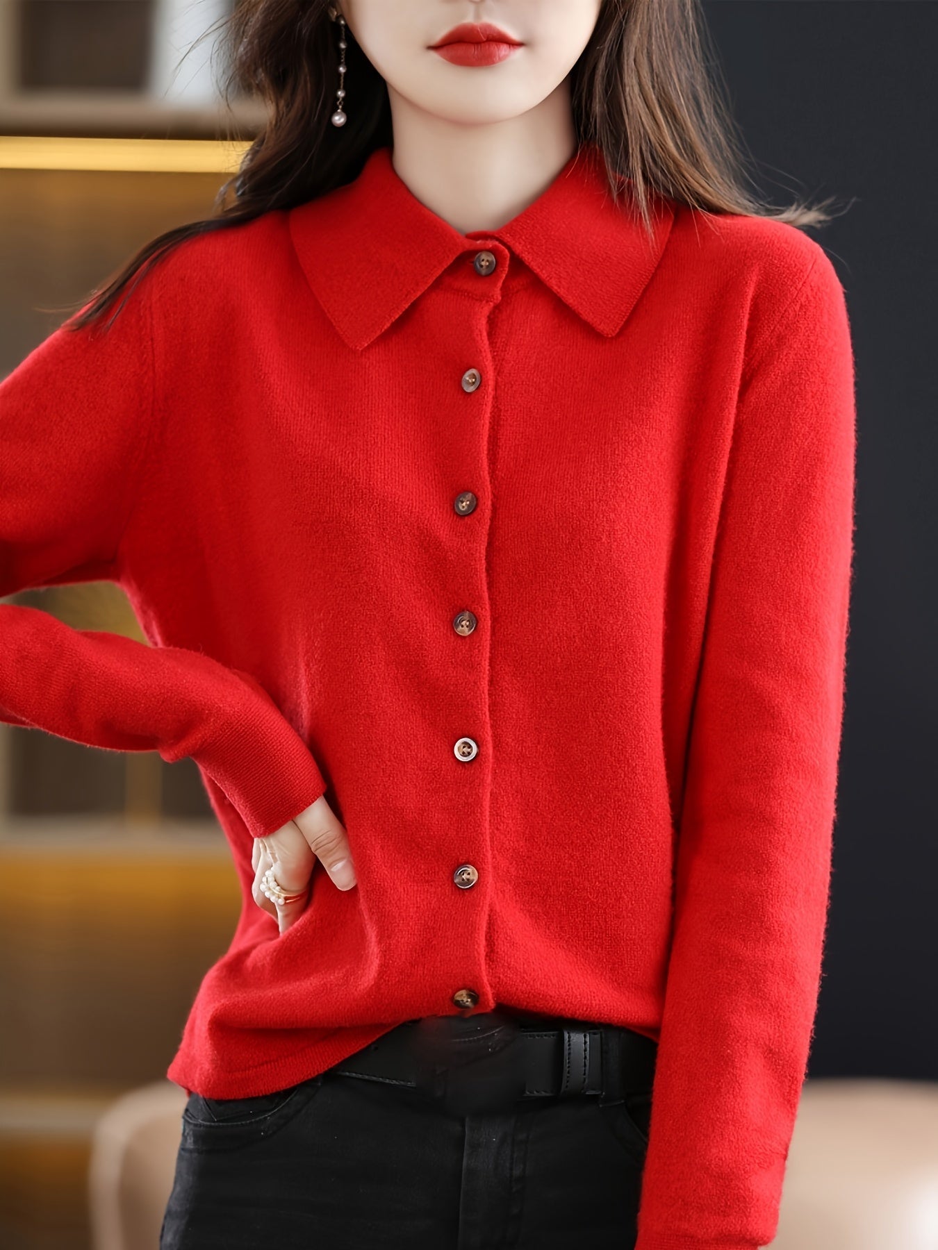 Christine | Gebreide Cardigan Met Knopen