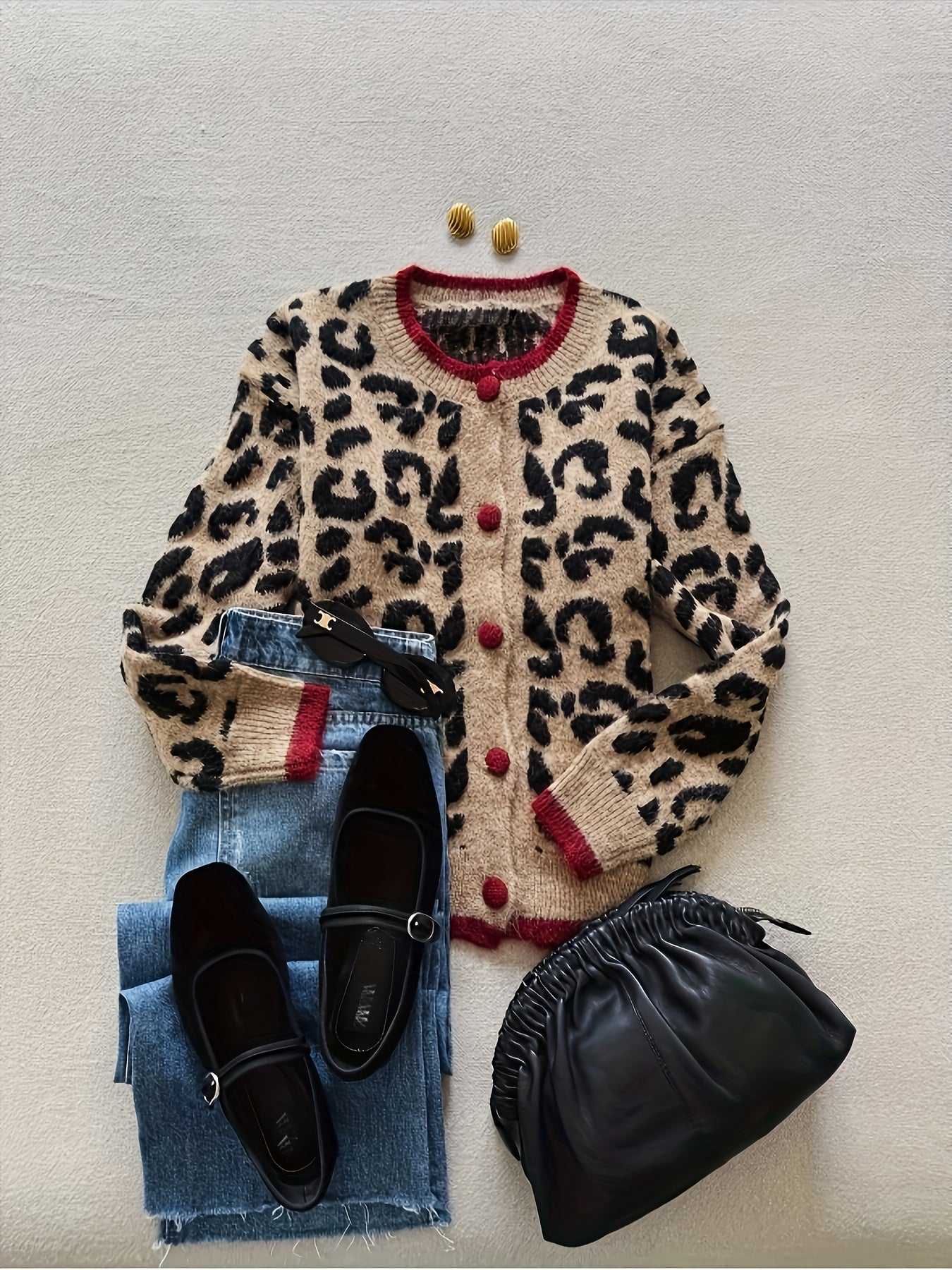 Jacqueline | Gebreide Vest met Panterprint