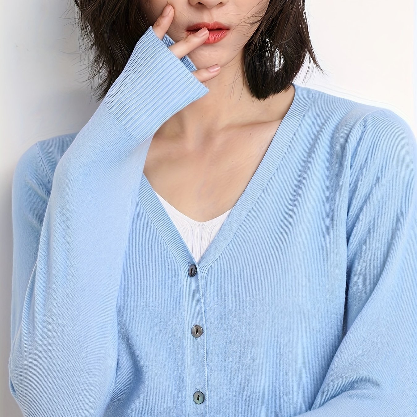 Julie | Effen vest met V-hals