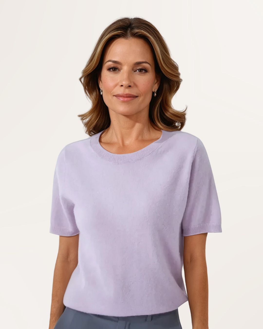 Helma | Fijngebreid Truitje met Korte Mouwen