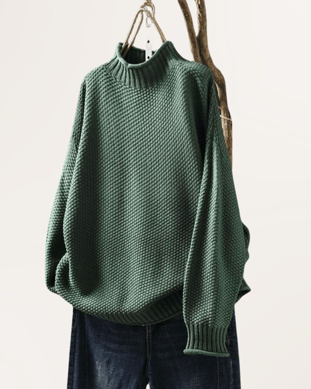 Jannie | Warme Gebreide Trui met Hoge Hals