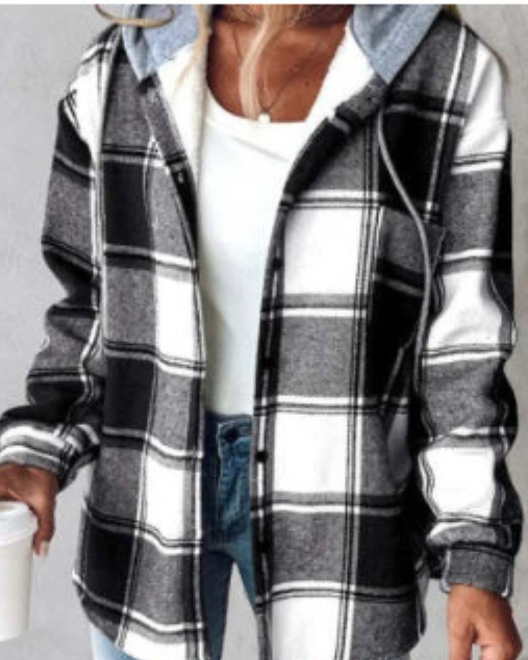 Plaid Hooded Jacket