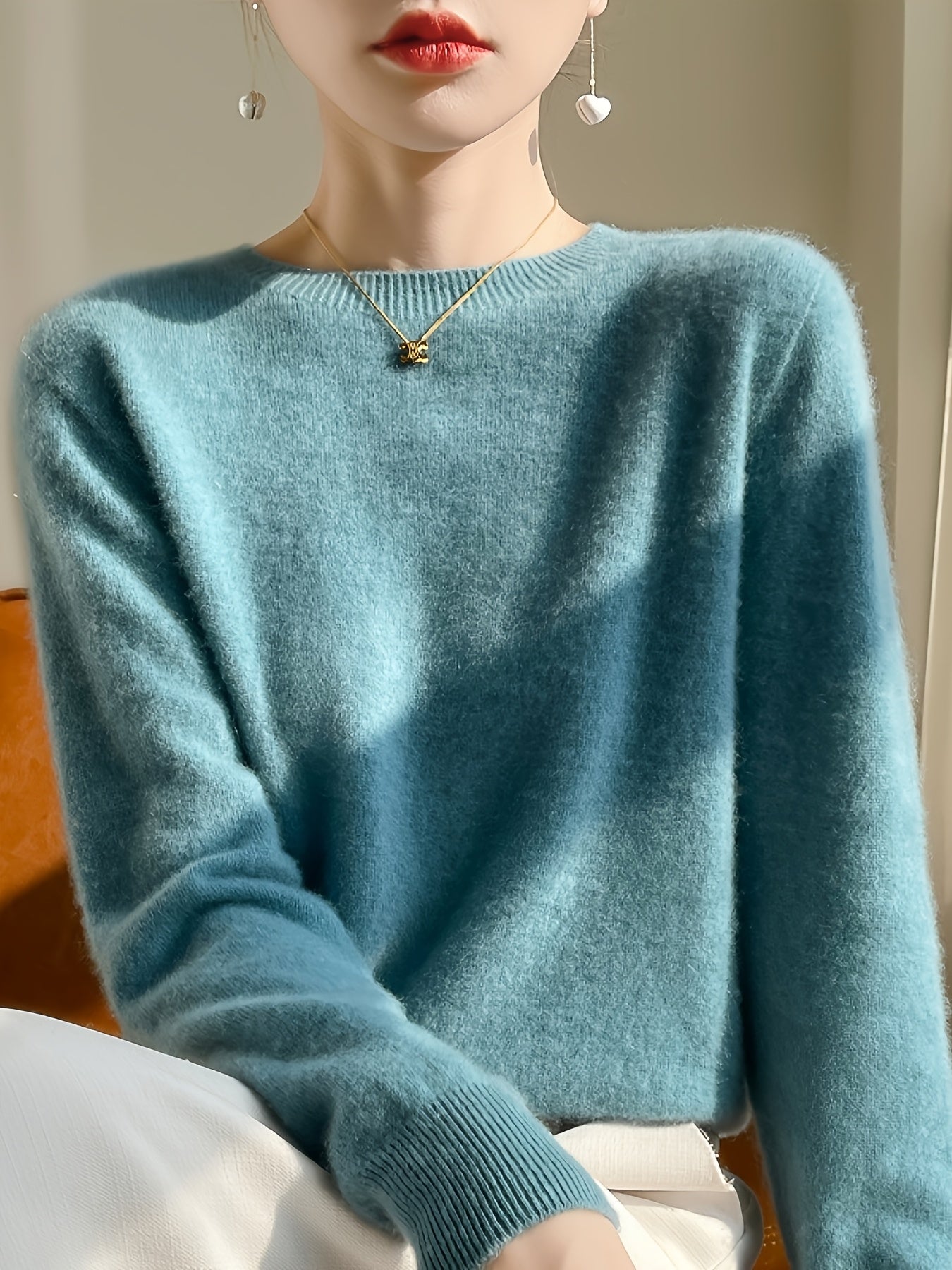 Danièle | Elegante Trui Met Ronde Hals