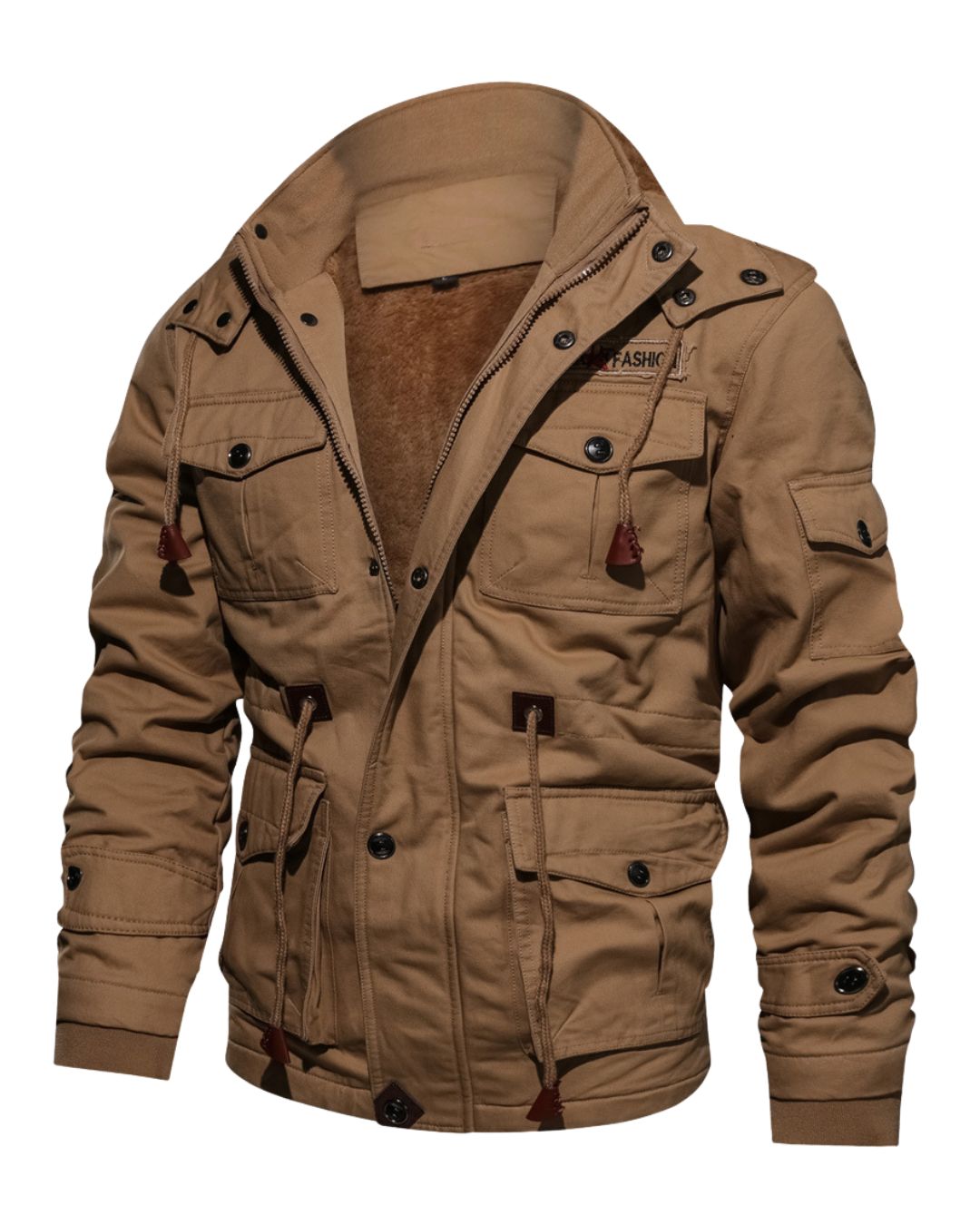 Fleece Lined Jacket with Detachable Hood