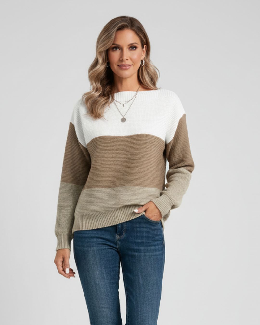 Colorblock Knit Sweater