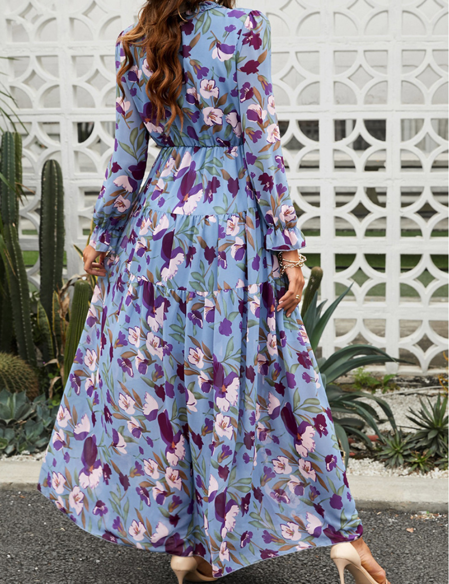 Corrie | Zomerse maxi-jurk met elegante bloemenprint