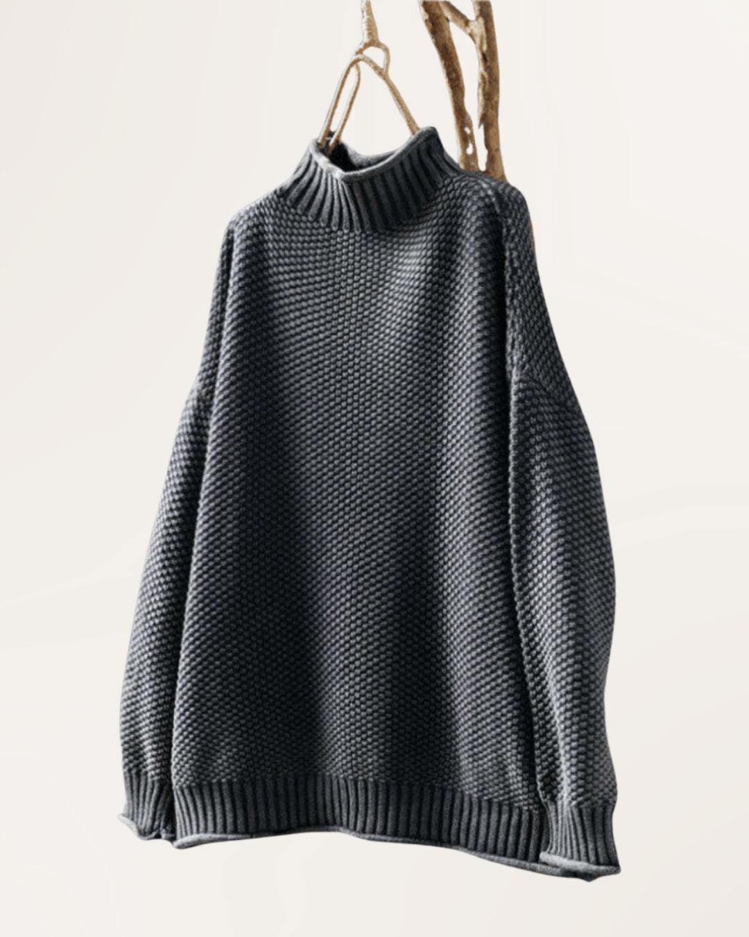 Jannie | Warme Gebreide Trui met Hoge Hals