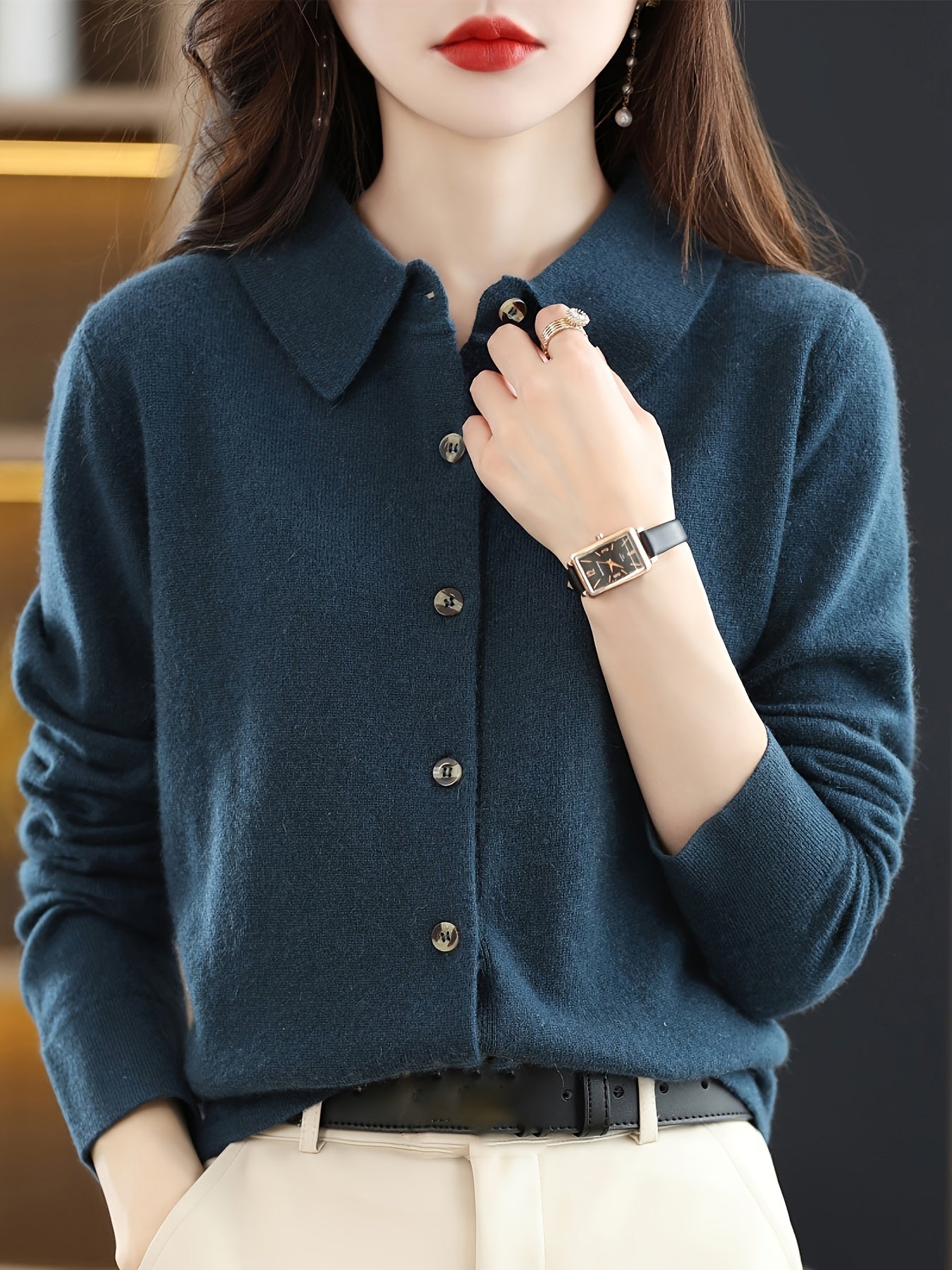 Christine | Gebreide Cardigan Met Knopen