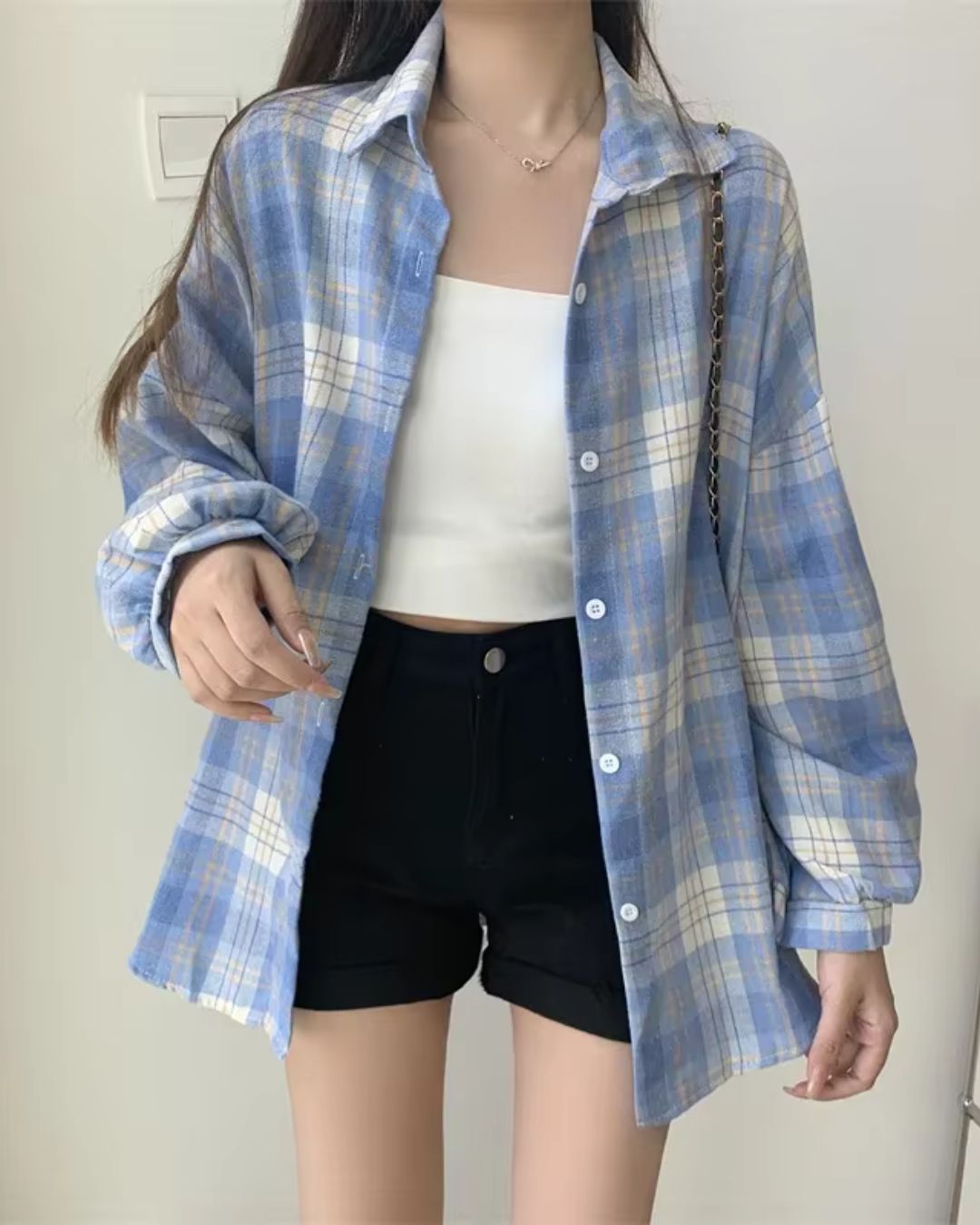 Janna | Geruit Flanellen Overhemd