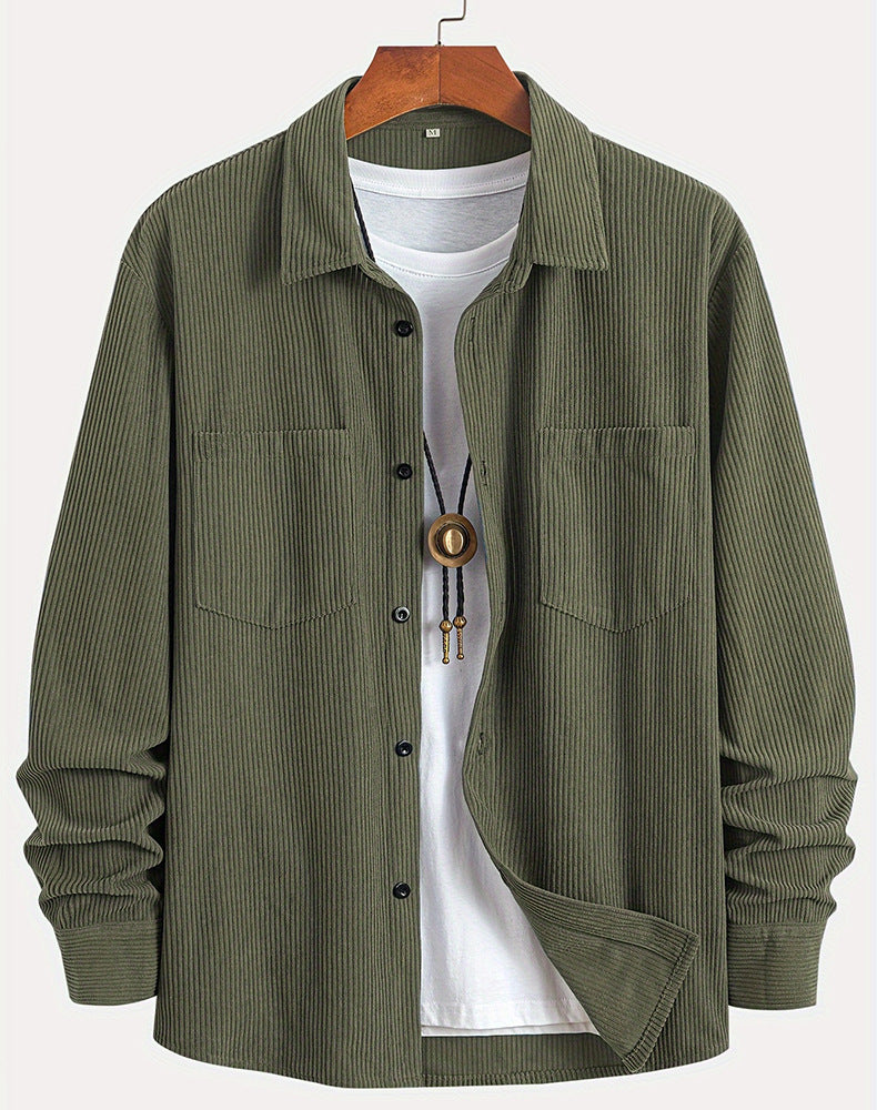 Corduroy Long Sleeve Casual All-matching Shirt Coat