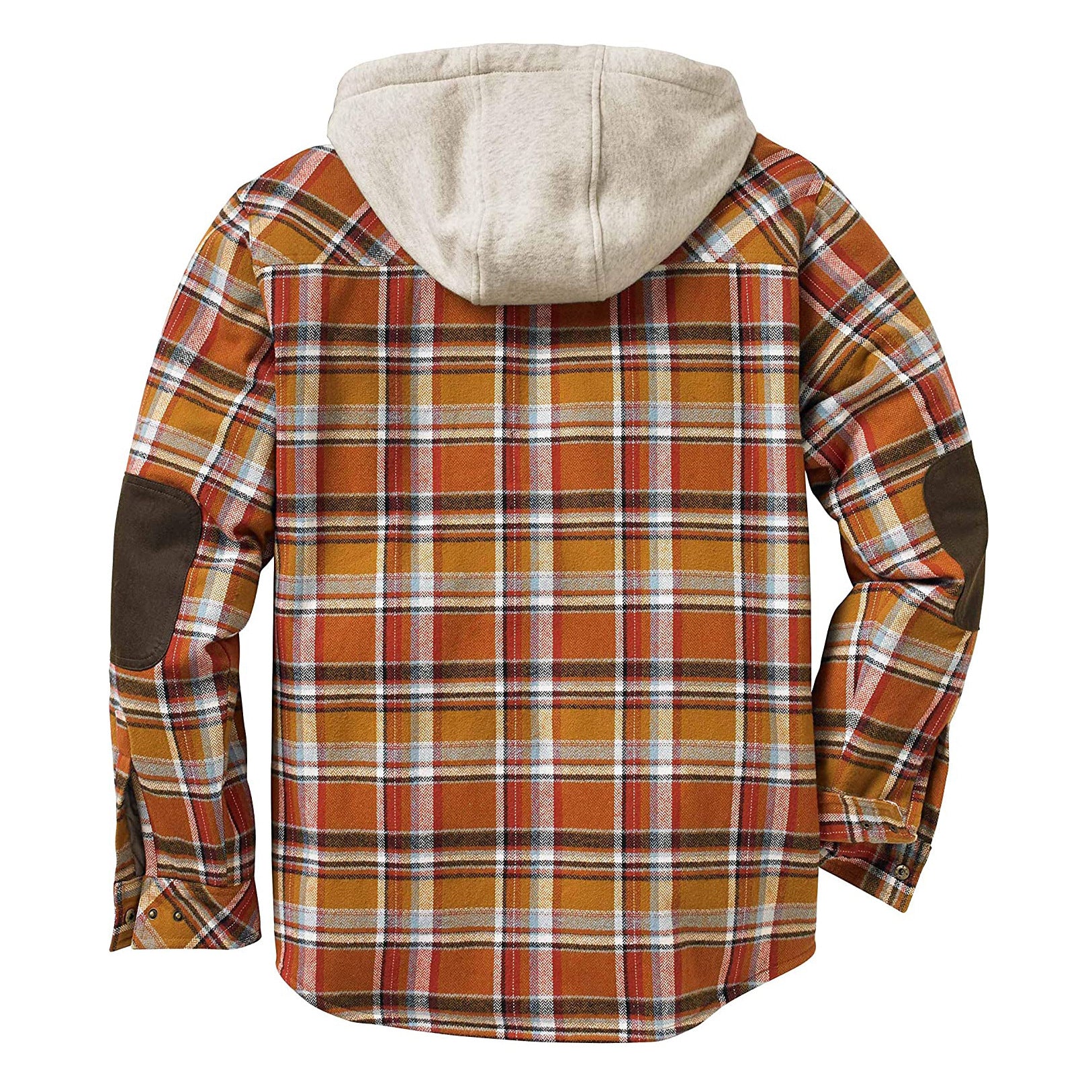 Men's Thick Cotton Checked Long-sleeved Hooded Jacket