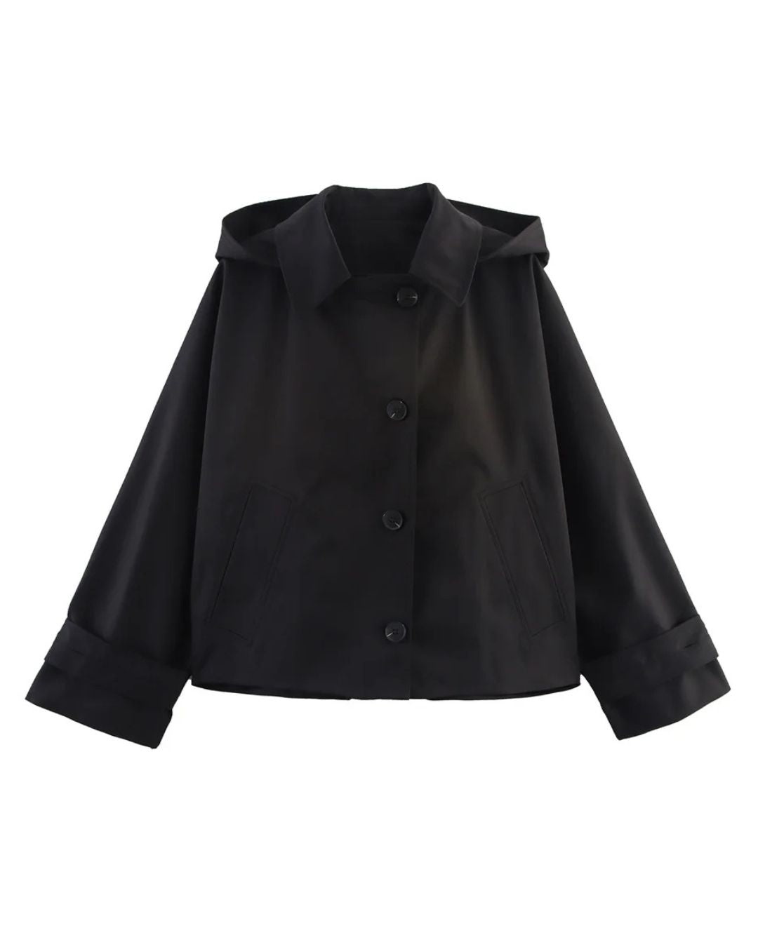 Manon | Elegante Jas met Afneembare Kap