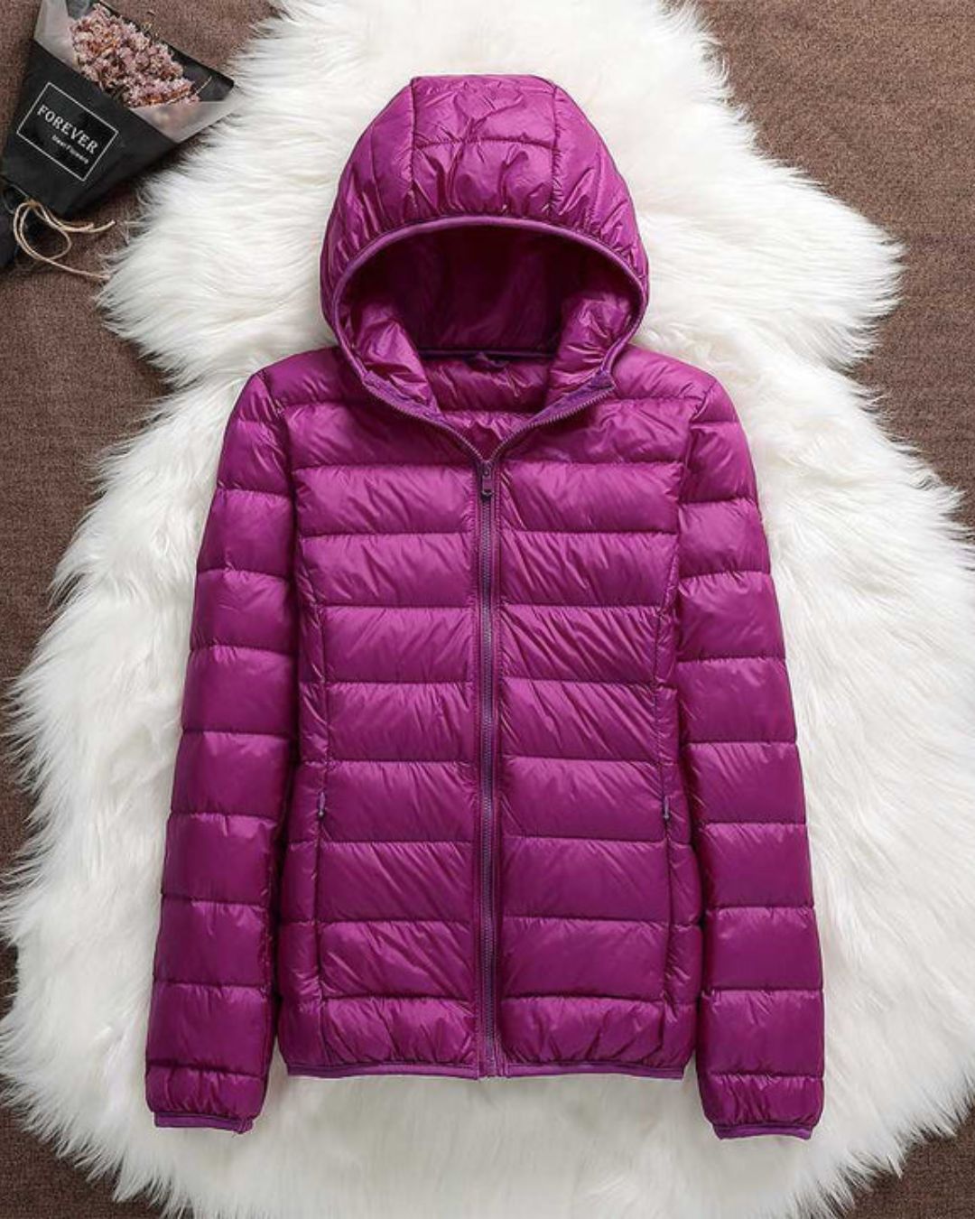 Jacqueline | Licht Gewatteerde Jas met Capuchon