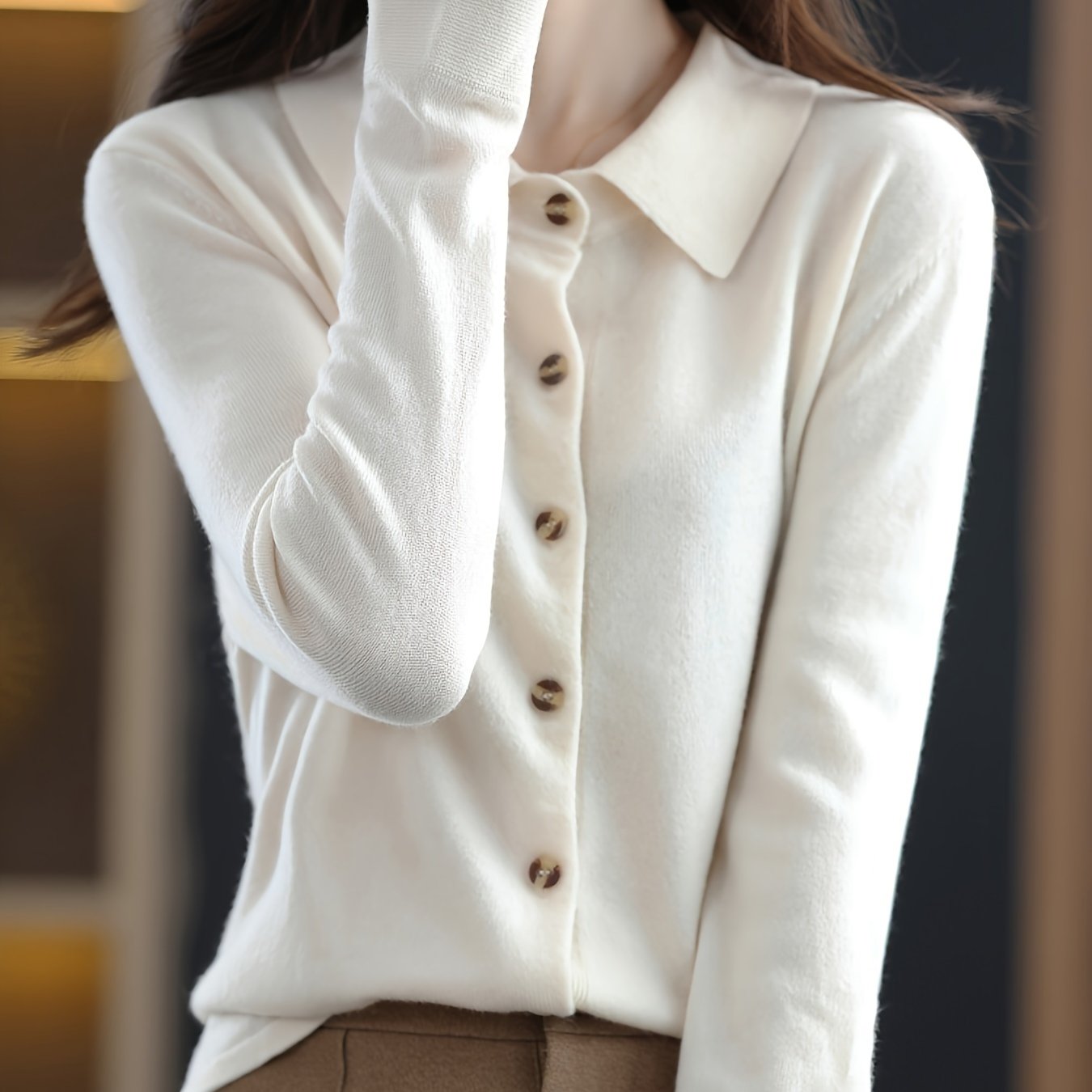 Christine | Gebreide Cardigan Met Knopen