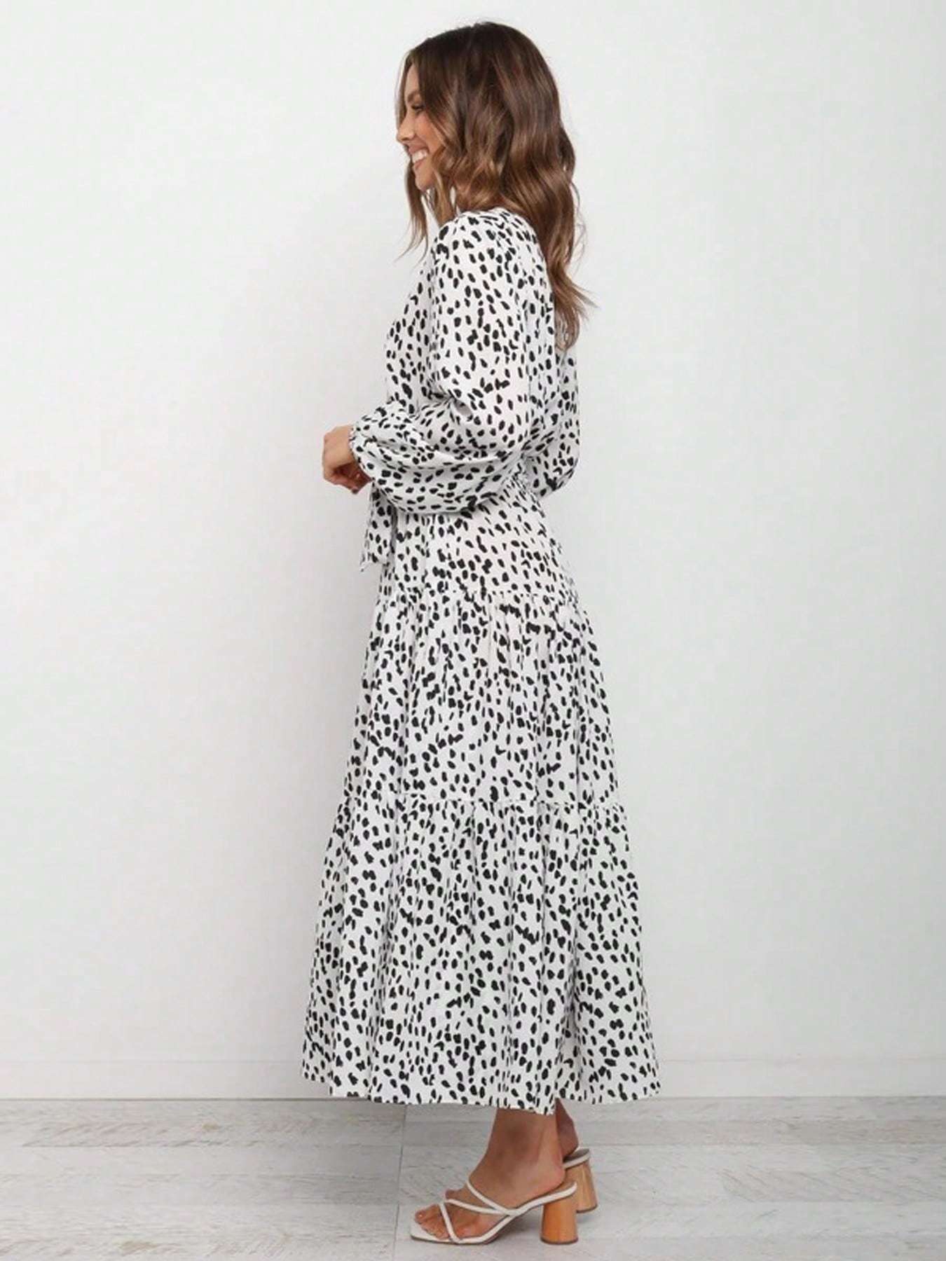 Catharina | Casual Lange Jurk Met V-Hals