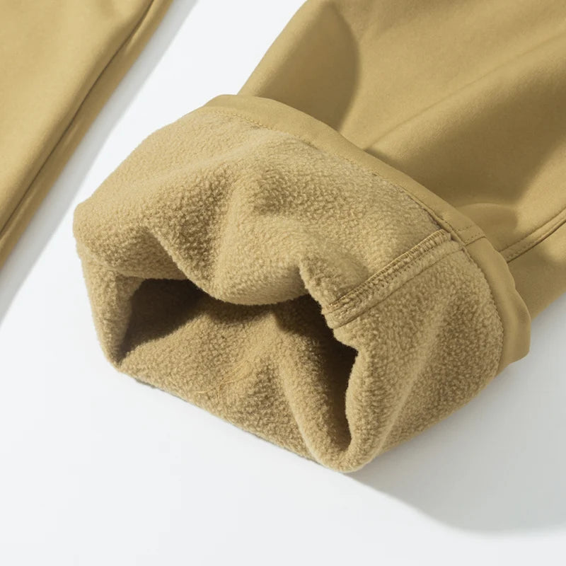 Men's City Cargo Autumn Winter Fleece Softshell Hiking Pants Fishing Climbing Trekking Casual Hunting Camping Trousers M-5XL