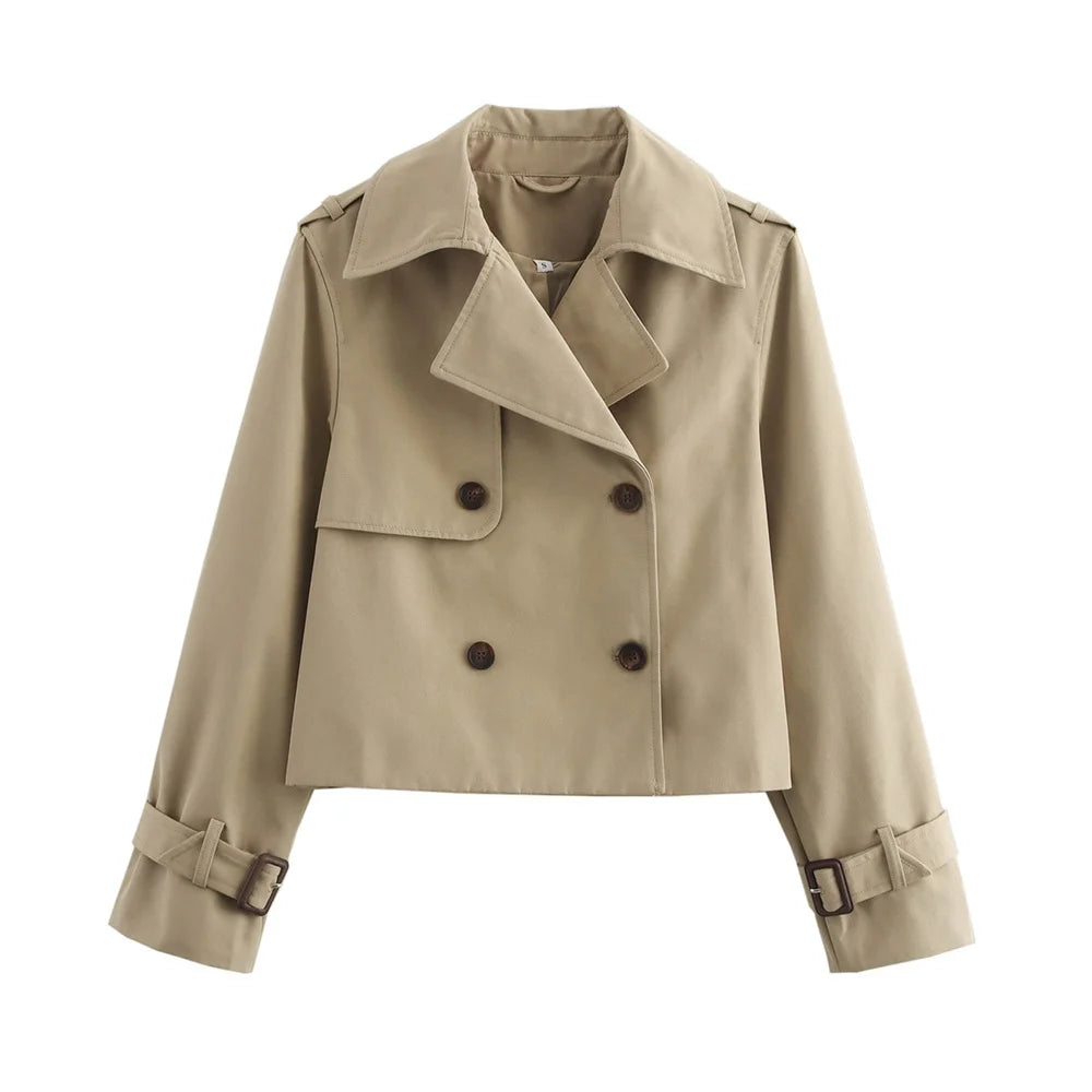 Marlies | Korte Trenchcoat met Tijdloze Uitstraling