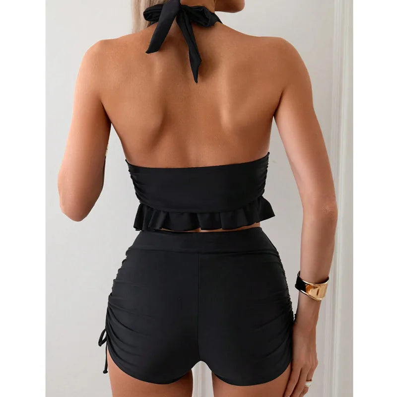 Mira | Tankini met Hoge Taille & Elegante Haltertop