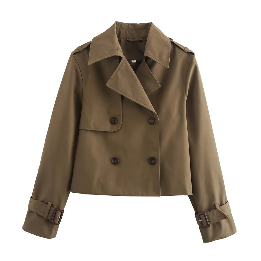 Marlies | Korte Trenchcoat met Tijdloze Uitstraling