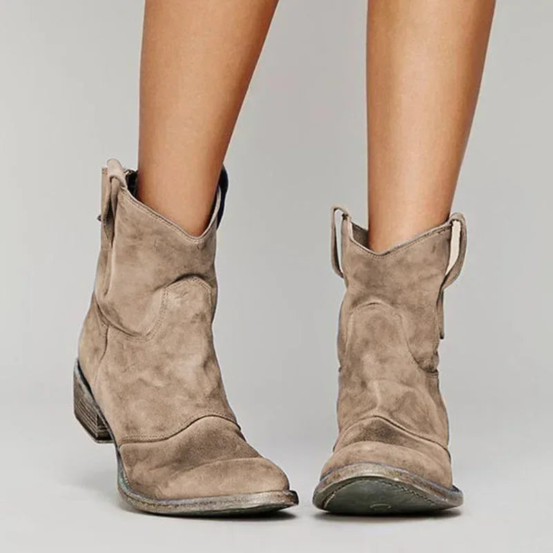 Ally – Vintage Cowboy Ankle Boots