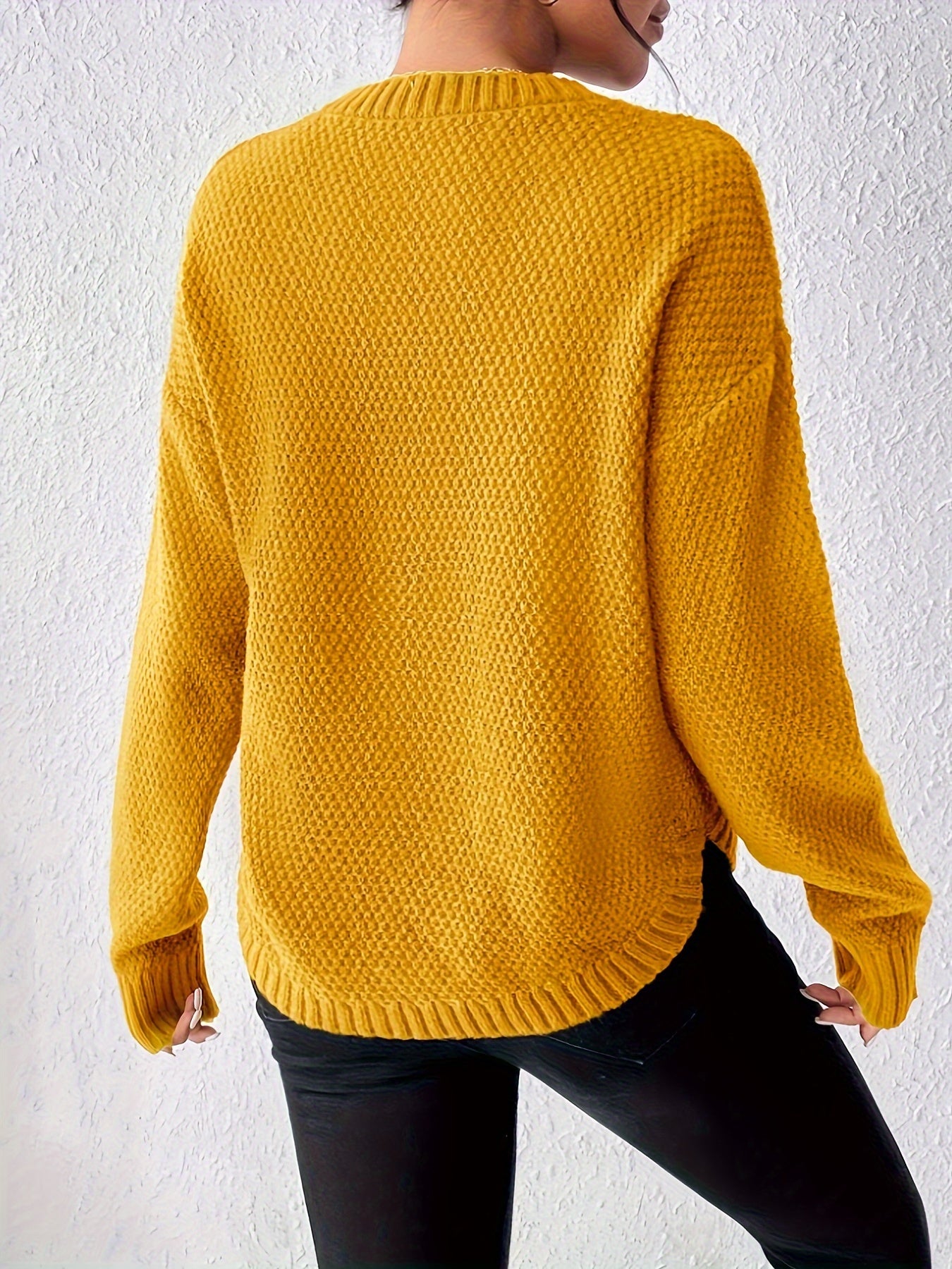 Gerrie | Elegante Gebreide Trui met Ronde Hals