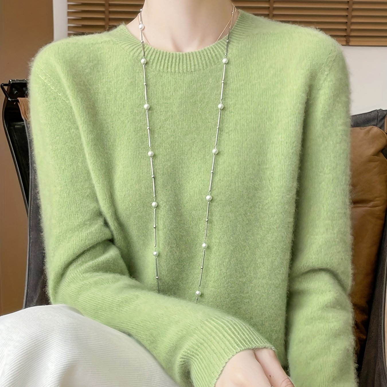 Danièle | Elegante Trui Met Ronde Hals