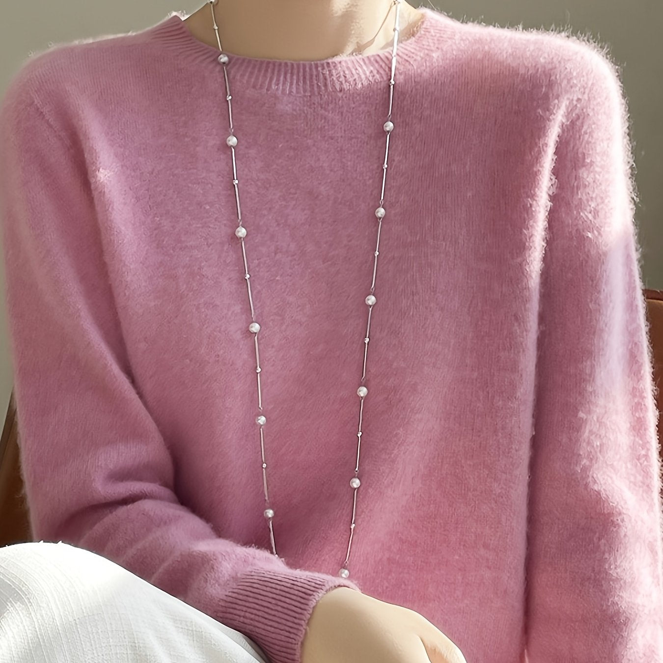 Danièle | Elegante Trui Met Ronde Hals