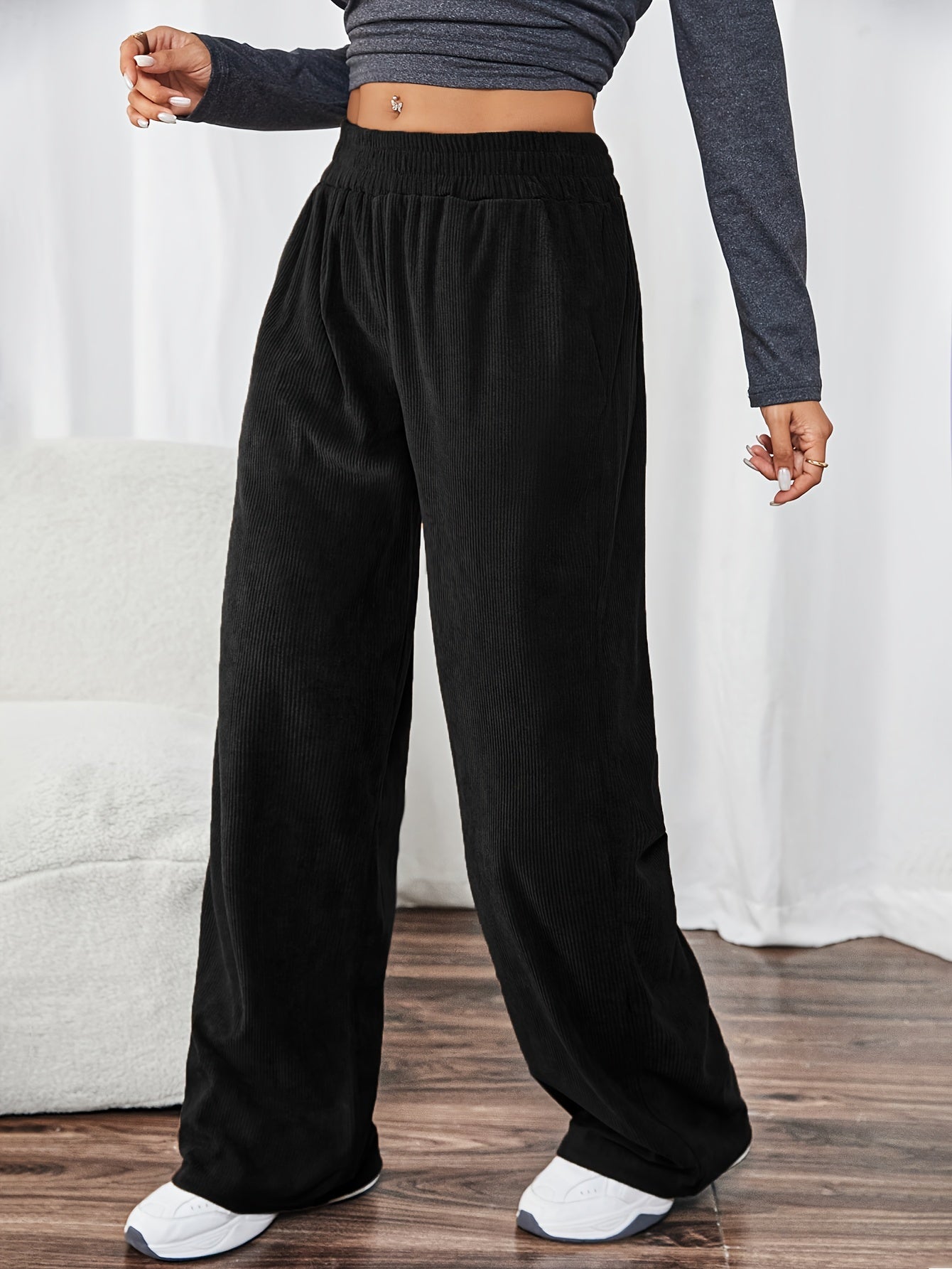 Angelien | Comfortabele Retro Corduroy Sportbroek Set