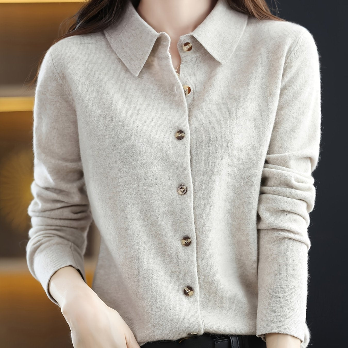 Christine | Gebreide Cardigan Met Knopen