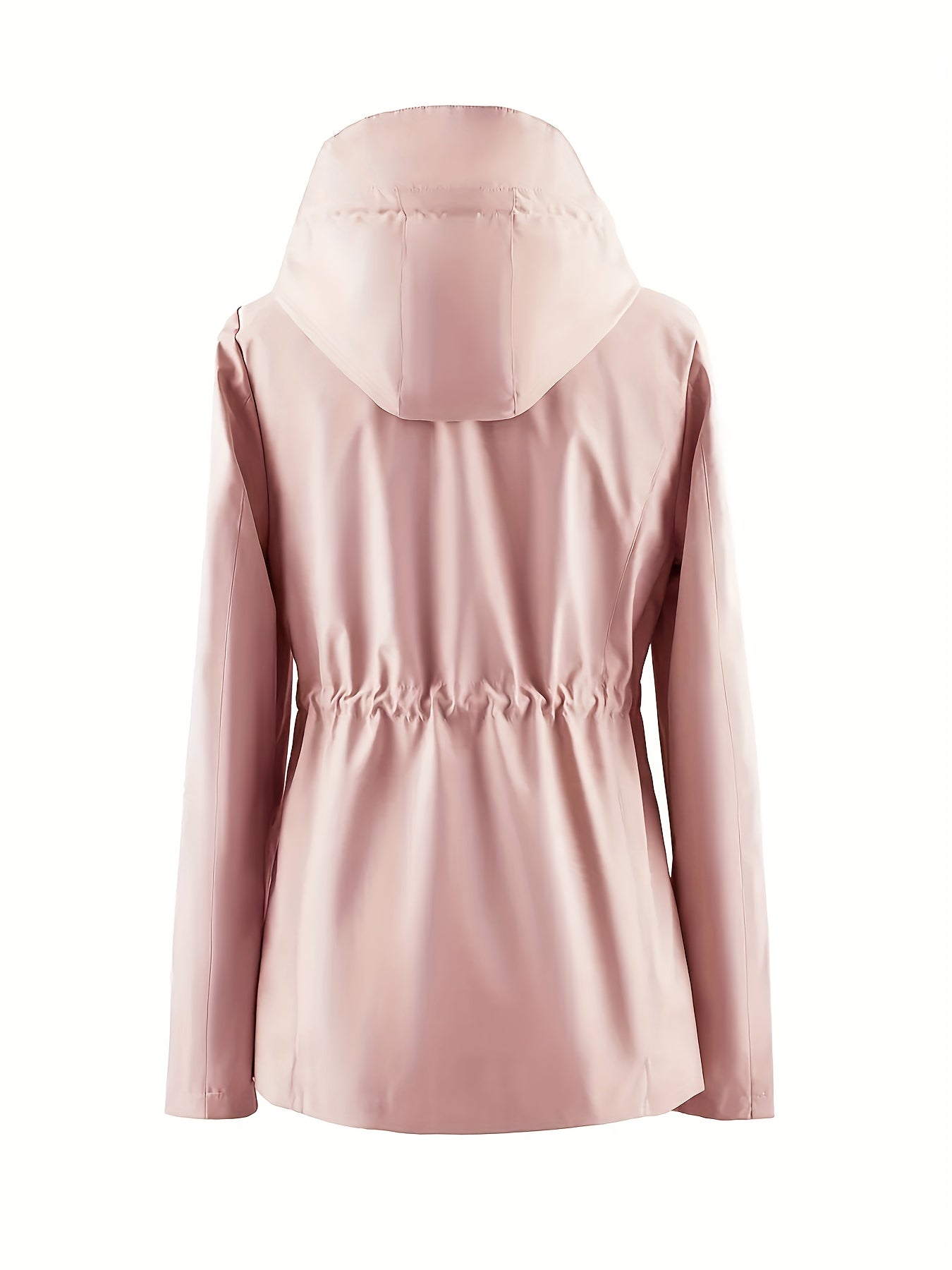 Corine | Trekkoord Rits Hooded Trenchcoat