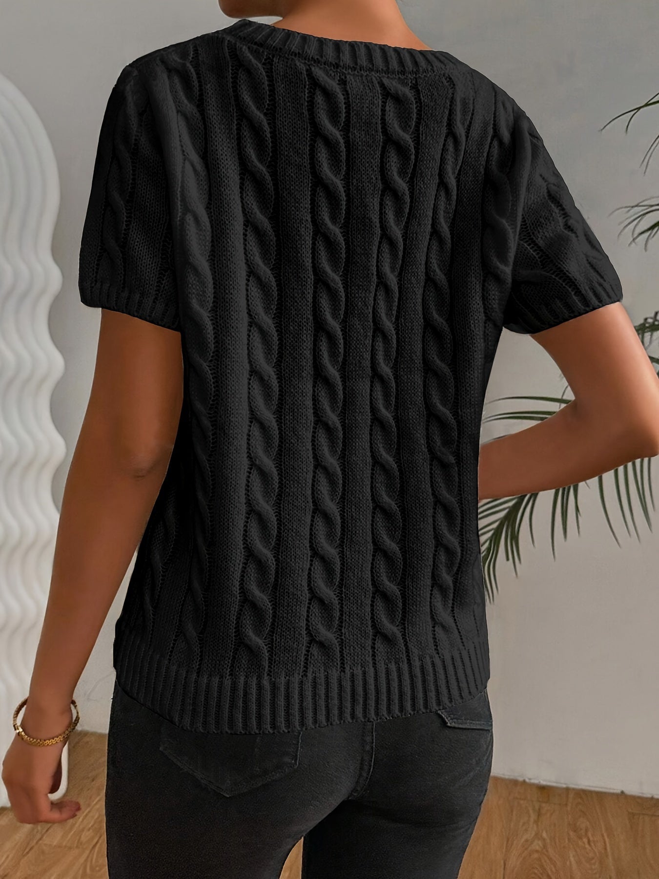 Monica | Elegante Top Met Ruches En Ronde Hals